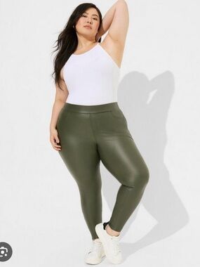 torrid Olive Faux Leather High-Rise Leggings